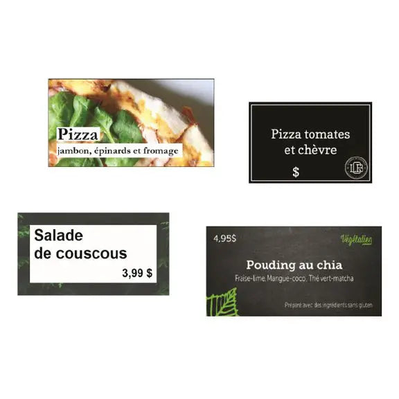 Affichette plastifiée personnalisée*-S&P Le magasin des Commerçants