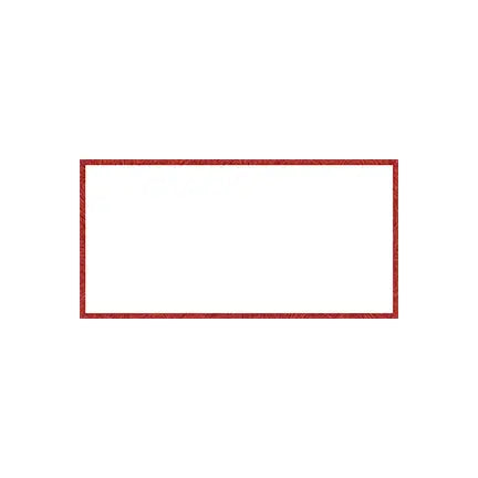 Carte plastifiée, blanc avec bordure de couleur 2" x 4" S&P Le magasin des Commerçants