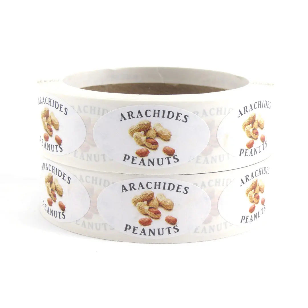 Etiquette ovales "allergène " - 1" x 1 7/8" - 500/rouleau S&P Le magasin des Commerçants