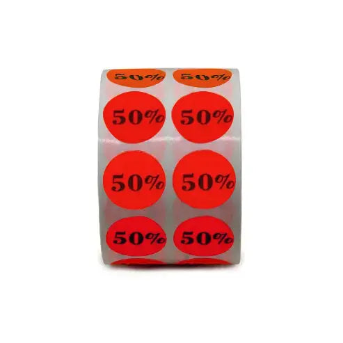 Étiquettes rondes, avec inscription « % », 1 (200/rl) S&P Le magasin des Commerçants