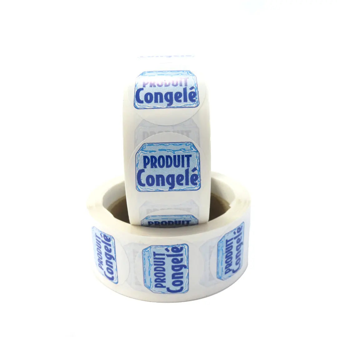 Étiquettes, avec inscription « Produit congelé », 1 ½'' (500)-S&P Le magasin des Commerçants