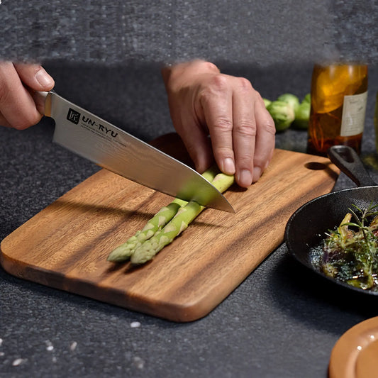 Un-Ryu VG-10 170 mm Santoku Knife 33‑Layer Ginza Steel