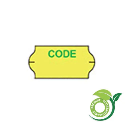 Étiquettes Meto, « code », 22 x 12 mm (21,000/bte)-S&P Le magasin des Commerçants
