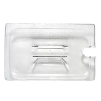 Couvercle polycarbonate avec trou pour contenant comptoir chaud / réfrigérés-S&P Le magasin des Commerçants