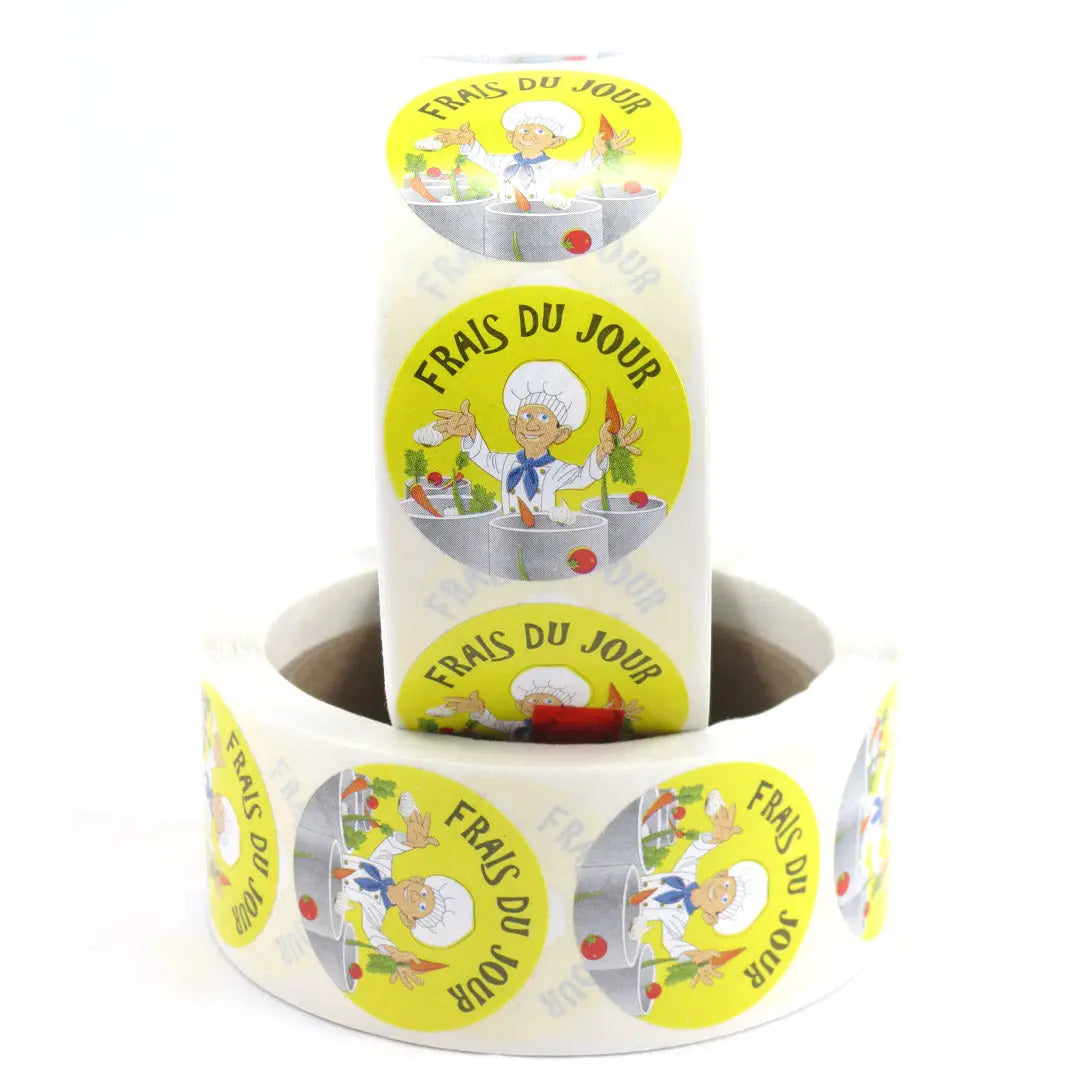 Étiquettes rondes, avec inscription, jaune, 1 ½" (500) S&P Le magasin des Commerçants