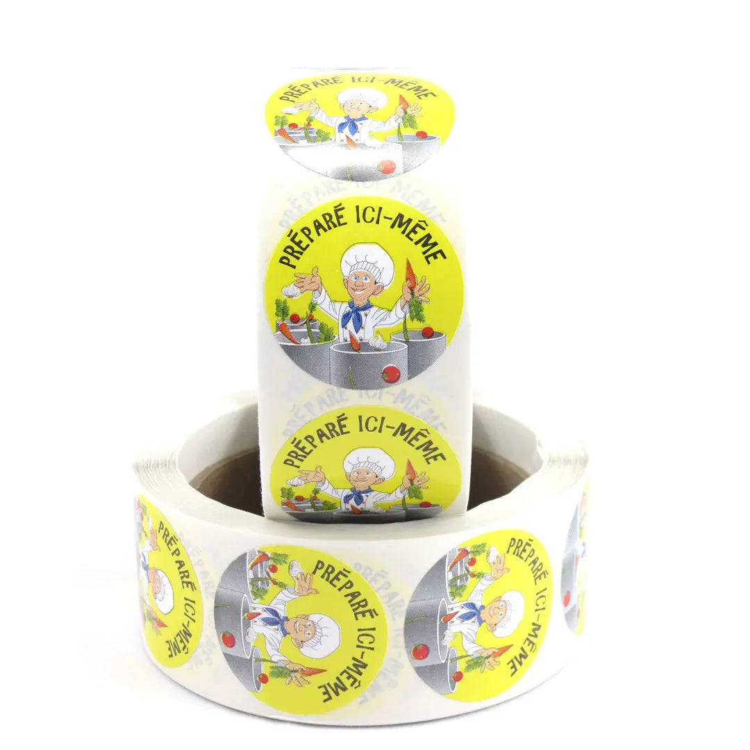 Étiquettes rondes, avec inscription, jaune, 1 ½" (500) S&P Le magasin des Commerçants