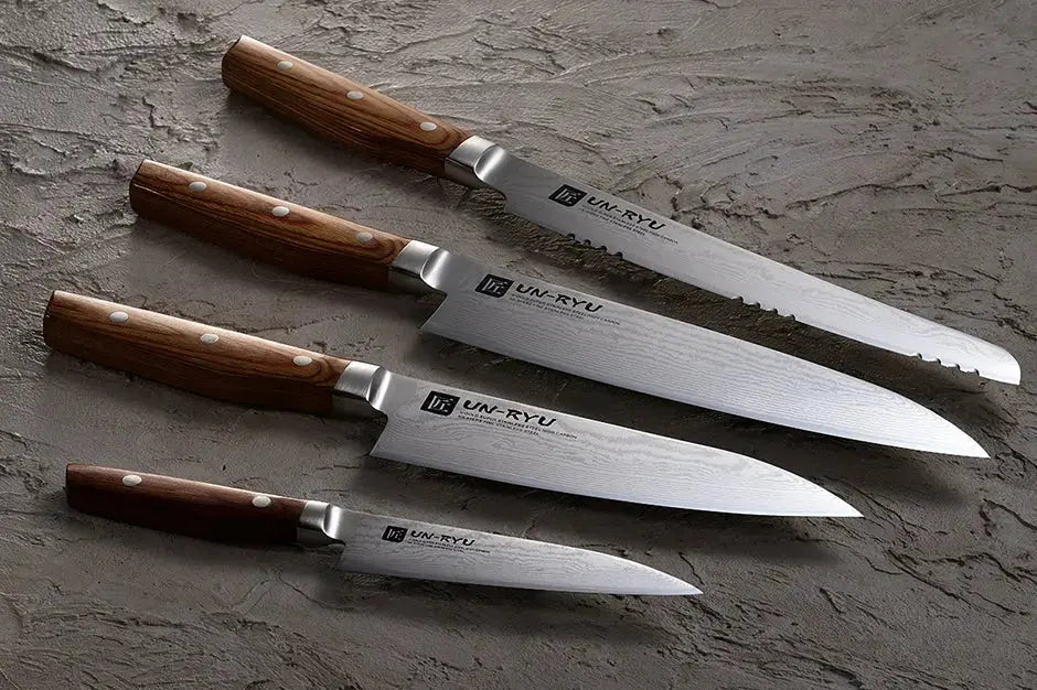 Un-Ryu VG-10 170 mm Santoku Knife 33‑Layer Ginza Steel