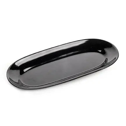 Plateau ovale, noir, 16 1/2" x 7 1/2"-S&P Le magasin des Commerçants