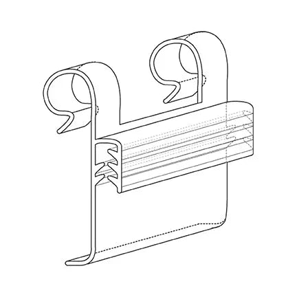 Agrafe à 2 crochets pour tige métallique, 1 3/8”-S&P Le magasin des Commerçants