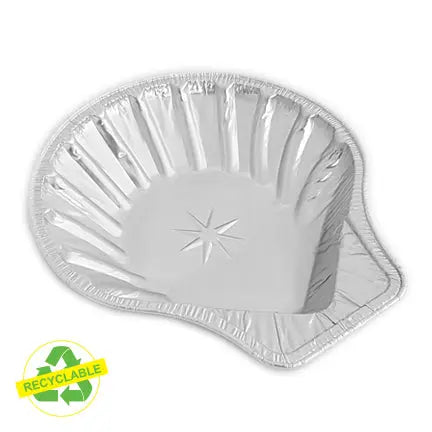 Assiette aluminium en forme de coquille 6'' (100)