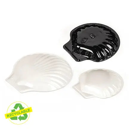 Assiettes en plastique Coquilles St-Jacques 6" (100)