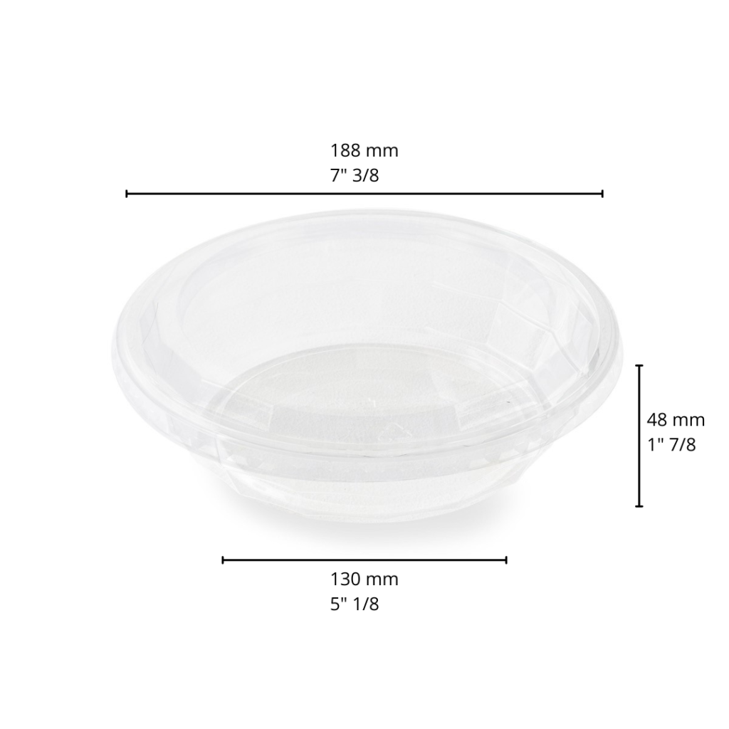 Bol DiamondBowl transparent avec couvercle – 3 formats empilables de 24 à 48 oz S&P Le magasin des Commerçants