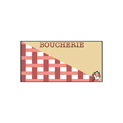 Carte plastifiée, « Boucherie » S&P Le magasin des Commerçants