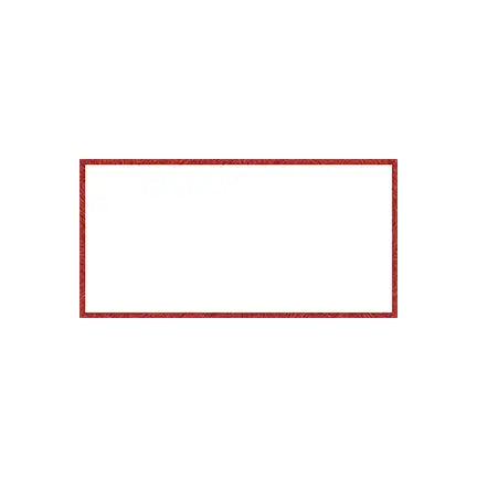 Carte plastifiée, blanc avec bordure rouge, 2" x 4"-S&P Le magasin des Commerçants