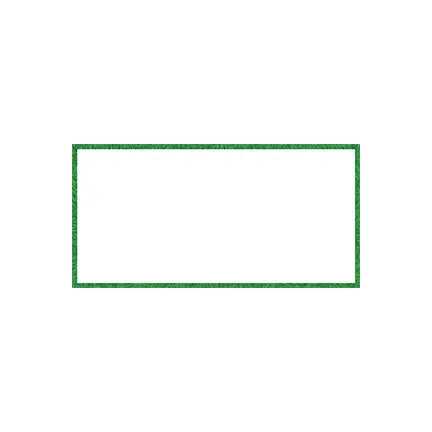 Carte plastifiée, blanc avec bordure verte, 2" x 4"-S&P Le magasin des Commerçants