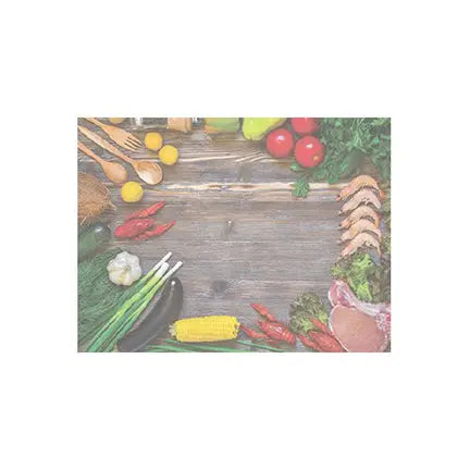 Carte plastifiée, fond légumes, 3'' x 4"-S&P Le magasin des Commerçants