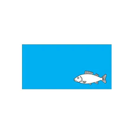 Carte plastifiée, poisson fond bleu, 2'' x 4"-S&P Le magasin des Commerçants