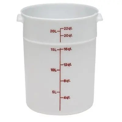 Contenant de Rangement Ronde, 22 Qt. Blanc. S&P Le magasin des Commerçants