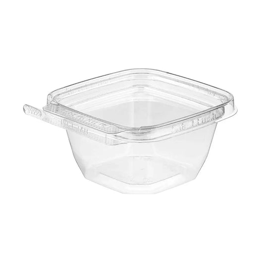 Contenant refermable sécurisé avec couvercle hermétique transparent