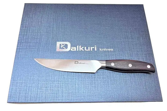 Couteau à steak lame lisse manche bois riveté - S&P Le magasin des Commerçants