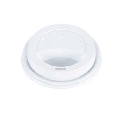 Couvercle pour verre café – 6 oz et 8 oz – Blanc – 1000 unités – Recyclable S&P Le magasin des Commerçants