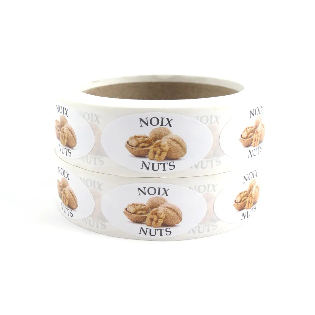 Etiquette ovales "allergène " - 1" x 1 7/8" - 500/rouleau S&P Le magasin des Commerçants