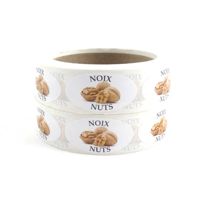 Etiquette ovales "allergène " - 1" x 1 7/8" - 500/rouleau S&P Le magasin des Commerçants