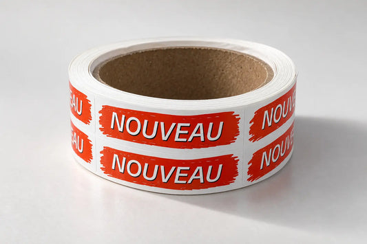 Étiquettes rectangulaires, avec inscription « Nouveau », 2 ½" x ¾" (500) S&P Le magasin des Commerçants