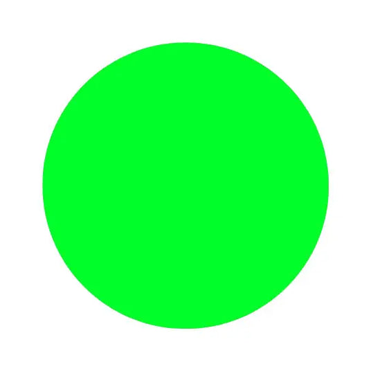 Étiquettes rondes, vert fluorescent, 1" (500)-S&P Le magasin des Commerçants
