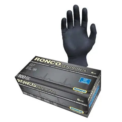 Gants nitrile, sans poudre, Noir-S&P Le magasin des Commerçants