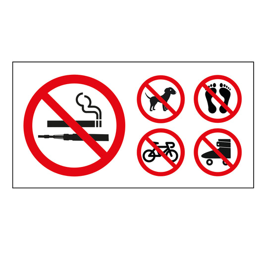 Laminated poster, Prohibitions, 6 ¾" x 13 ½"