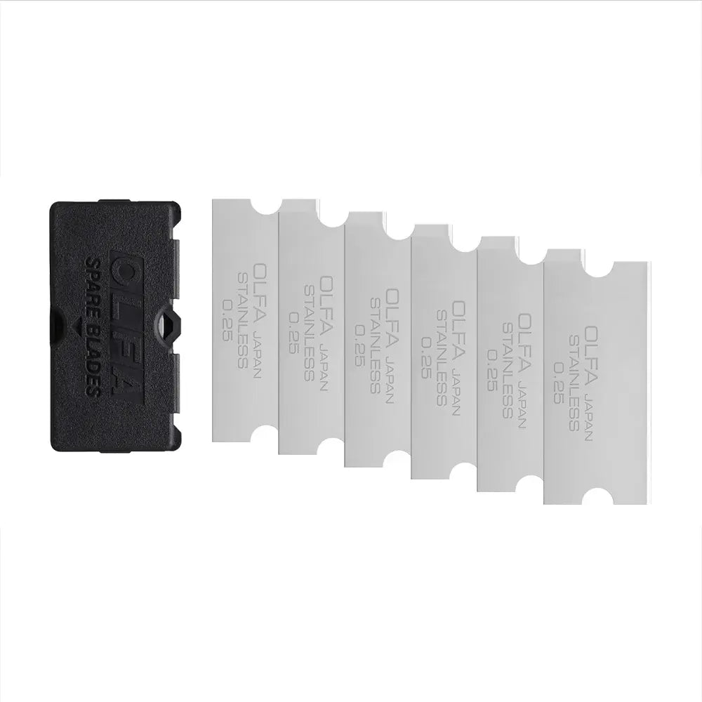 Lames de grattoir en acier inoxydable OLFA GSB-2S/6B – 40 mm – Paquet de 6
