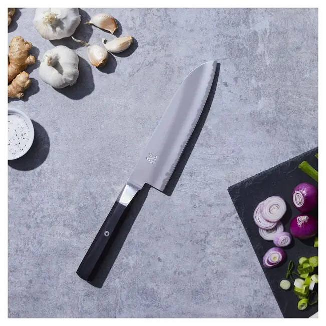 Miyabi 4000 FC Santoku Knife 7" – Black Handle Ginza Steel