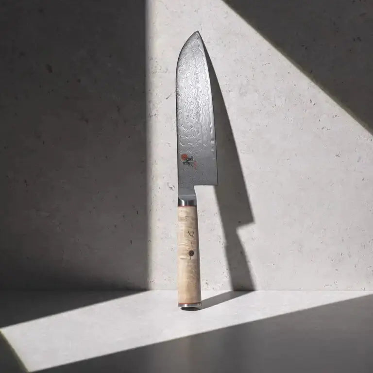 Miyabi Santoku Knife 7" – Birchwood, 5000 MCD Series Ginza Steel