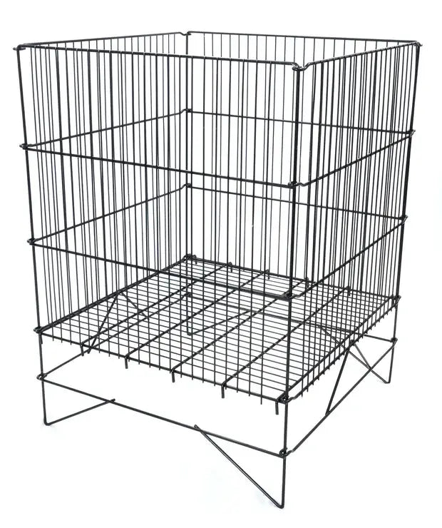 Panier d'étalage nickel chromé – 18" x 18" ou 24" x 24" – Fond ajustable S&P Le magasin des Commerçants