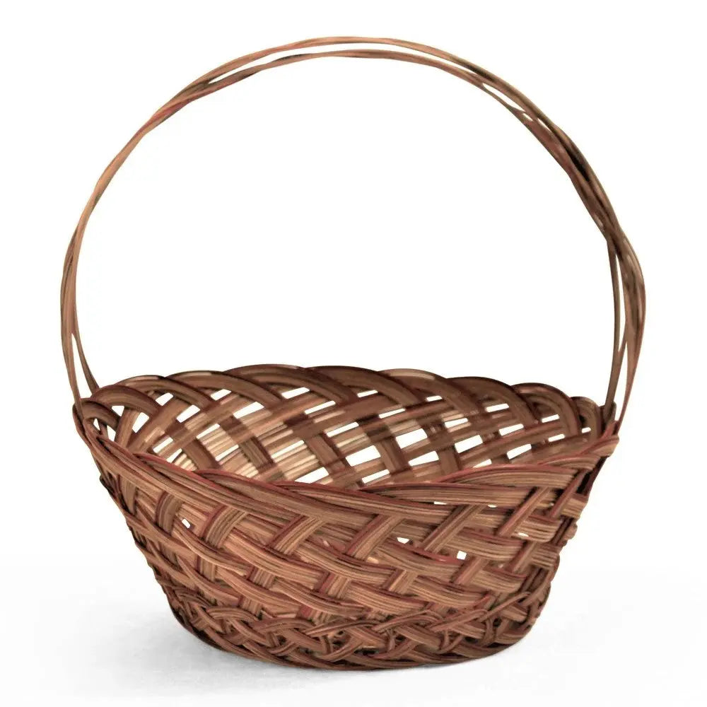 Panier rond pour fruits en osier – Avec anse, format 11" x 4" S&P Le magasin des Commerçants