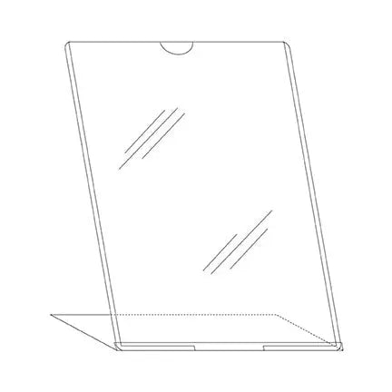 Présentoir en acrylique clair horizontal, pour feuille S&P Le magasin des Commerçants