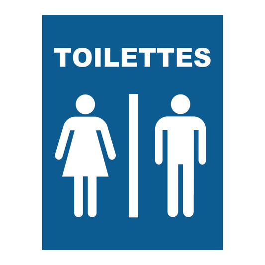 Laminated poster for toilets, 5" x 6.5"
