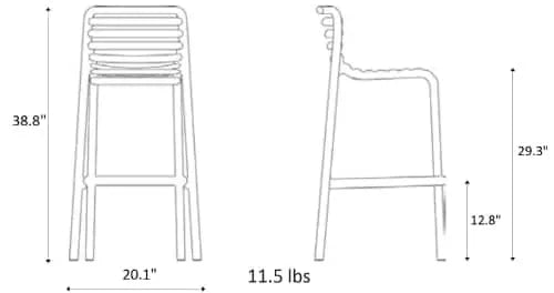 Tabouret de bar Doga-S&P Le magasin des Commerçants