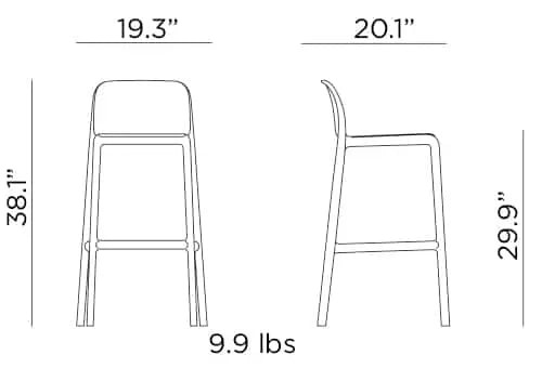 Tabouret de bar Faro-S&P Le magasin des Commerçants