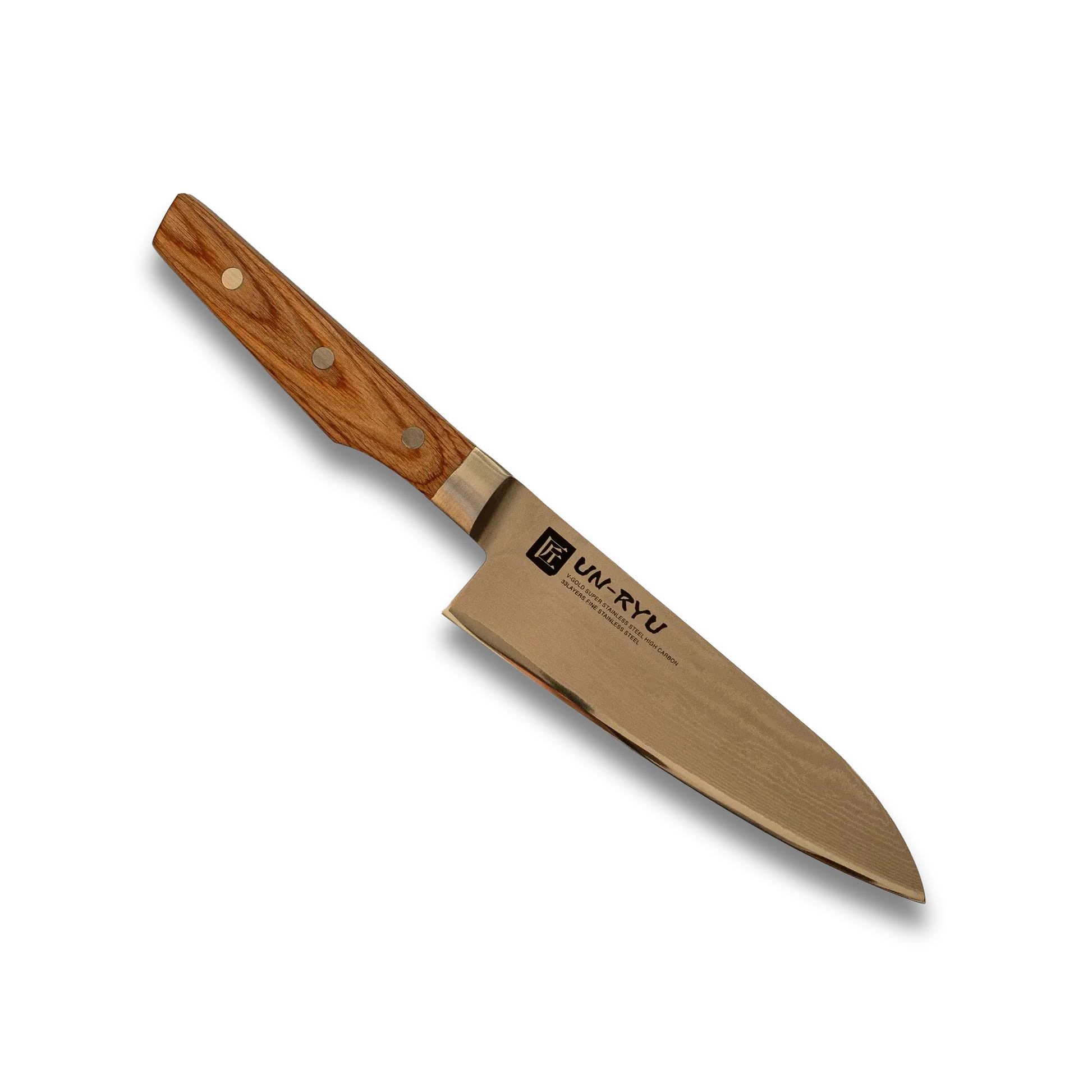 Un-Ryu VG-10 170 mm Santoku Knife 33‑Layer Ginza Steel