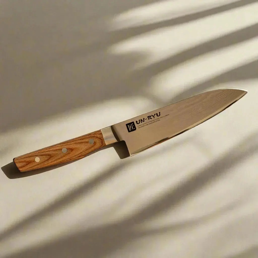 Un-Ryu VG-10 170 mm Santoku Knife 33‑Layer Ginza Steel