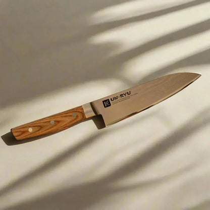 Un-Ryu VG-10 170 mm Santoku Knife 33‑Layer Ginza Steel