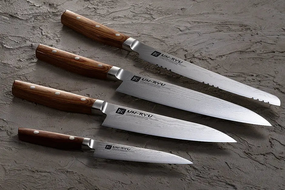 Un-Ryu VG-10 170 mm Santoku Knife 33‑Layer Ginza Steel