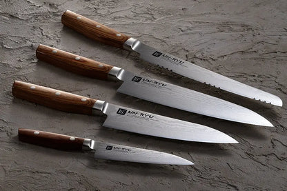 Un-Ryu VG-10 170 mm Santoku Knife 33‑Layer Ginza Steel