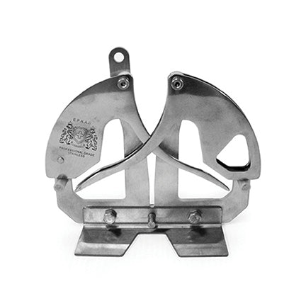 Mousetrap-shaped knife sharpener, stainless steel